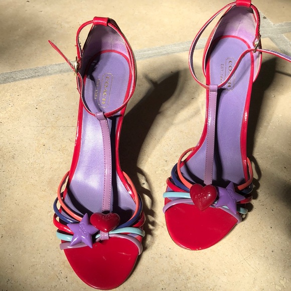 Coach wedge sandals with fun charms. - Picture 2 of 7